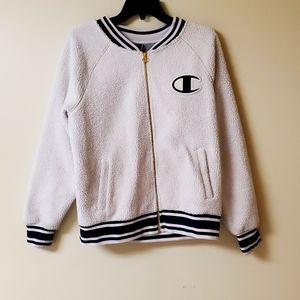 Champion Sherpa varsity letterman style jacket